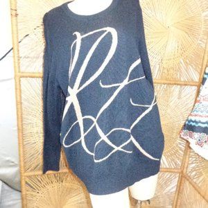 NEW Ralph Lauren RLL Navy Metallic Gold Black Label Sweater 3XL Crewneck…